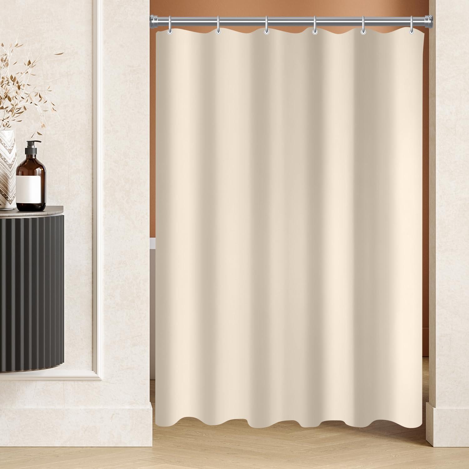 Duschvorhang Beige Antischimmel Wasserdicht Polyester 90x90 cm