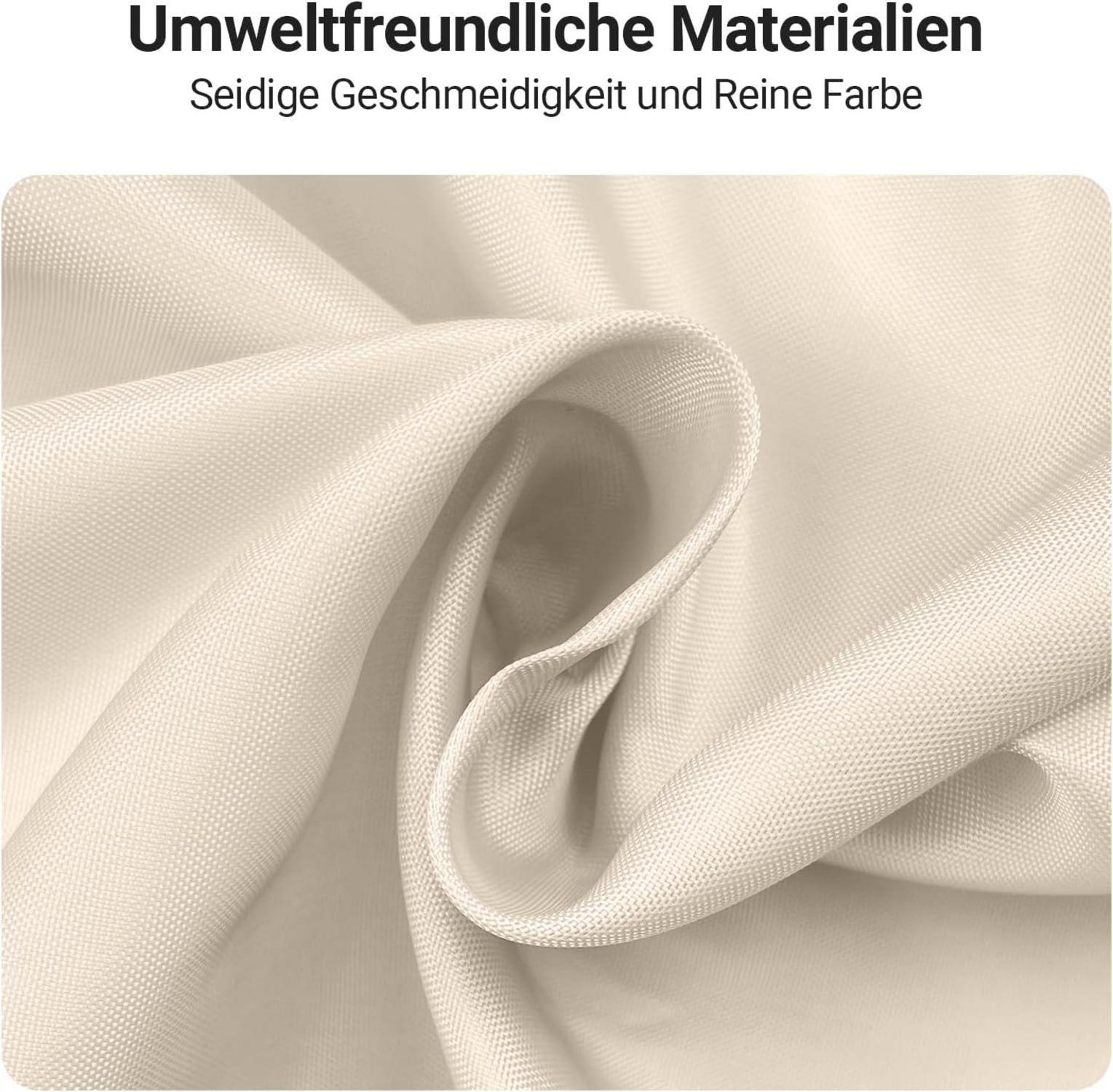 Duschvorhang Beige 170x200cm Antischimmel Textil Polyester Stoff 10