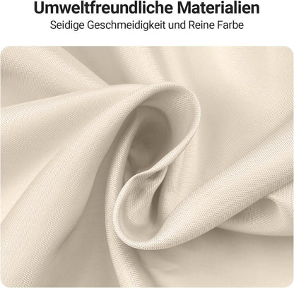 Duschvorhang Beige 170x200cm Antischimmel Textil Polyester Stoff 10