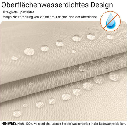 Duschvorhang 90x90 cm Beige Beschwerter Saum Antischimmel
