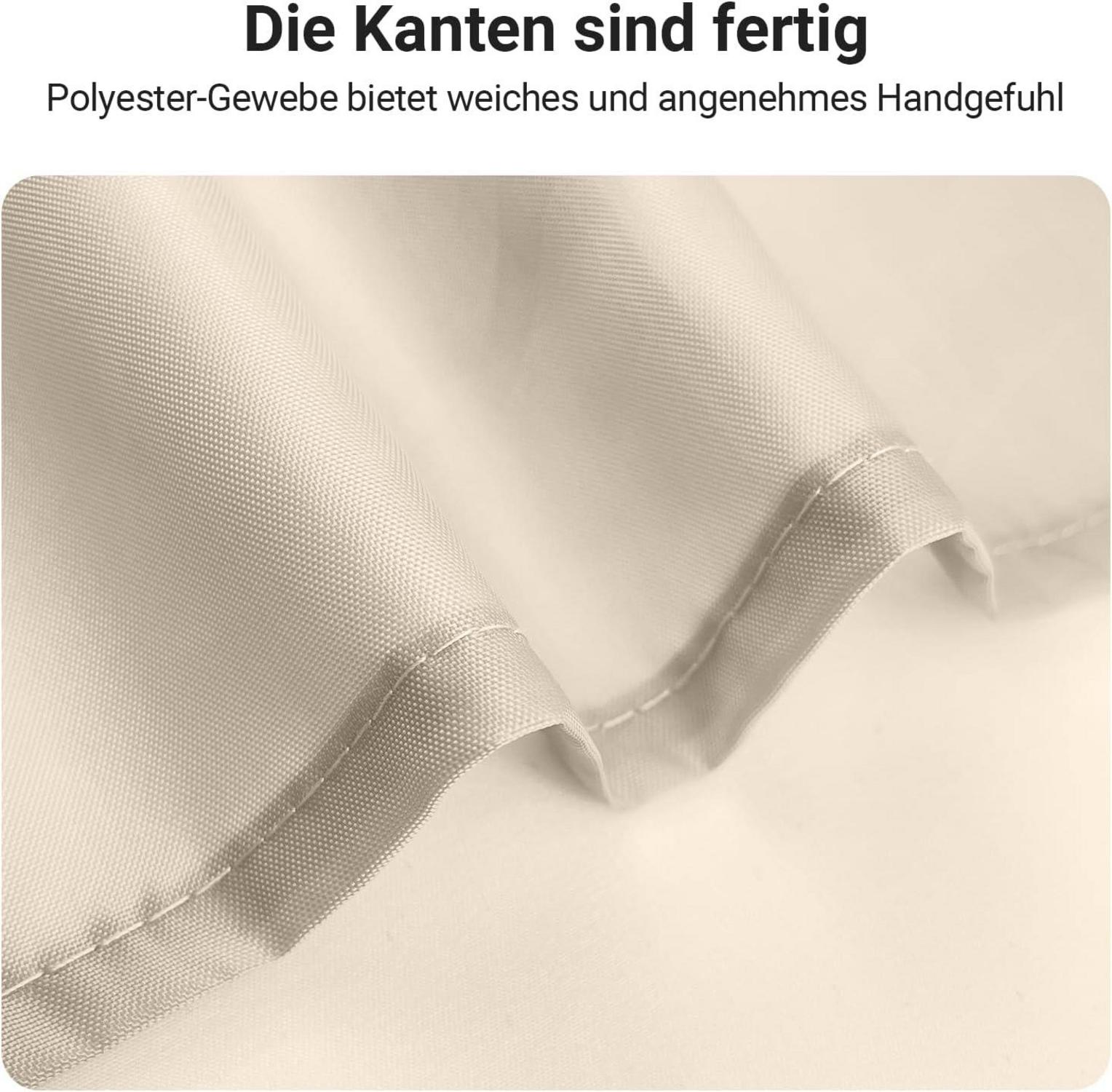 Duschvorhang Beige 160x180cm Antischimmel Wasserabweisend Polyester