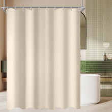 Duschvorhang Beige 170x180 cm Beschwerter Saum Antischimmel Textil