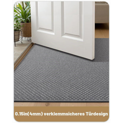 Graue Gitter Fußmatte Innen 80x120cm - Schmutzfangmatte