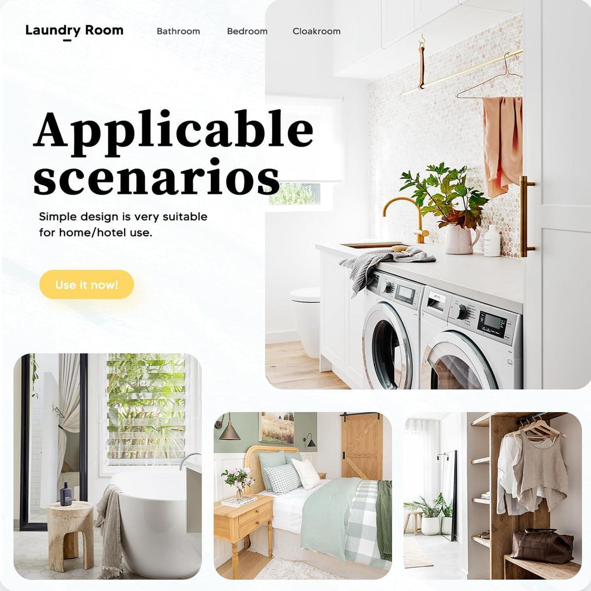 Faltbarer Wäschekorb mit Deckel 55L – Beige