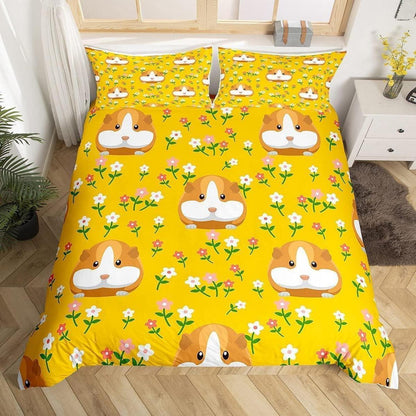 Kinder Bettwäsche Set Meerschweinchen 220x240cm Tier Design