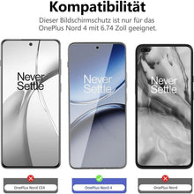 Panzerglas Displayschutzfolie für OnePlus Nord 4 – 3er Set