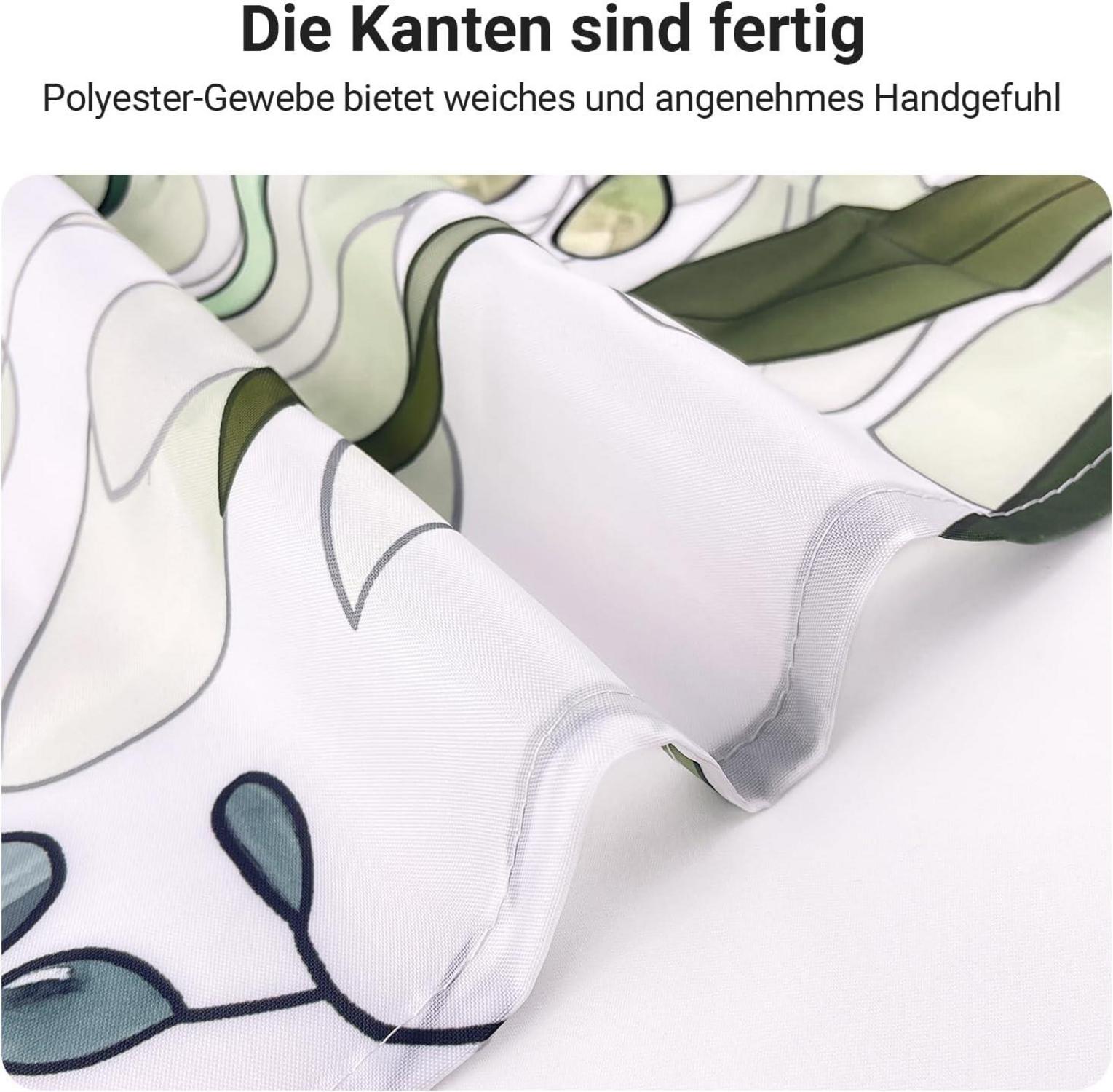 Grüner Blätter Duschvorhang 180x200cm Antischimmel Wasserdicht Polyester Ösen