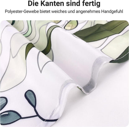 Duschvorhang 200x200cm Grün Blätter Antischimmel Textil inkl. 12 Ringe