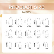 24er Set Almond Press on Nails Herbst Blumen Design Glänzend