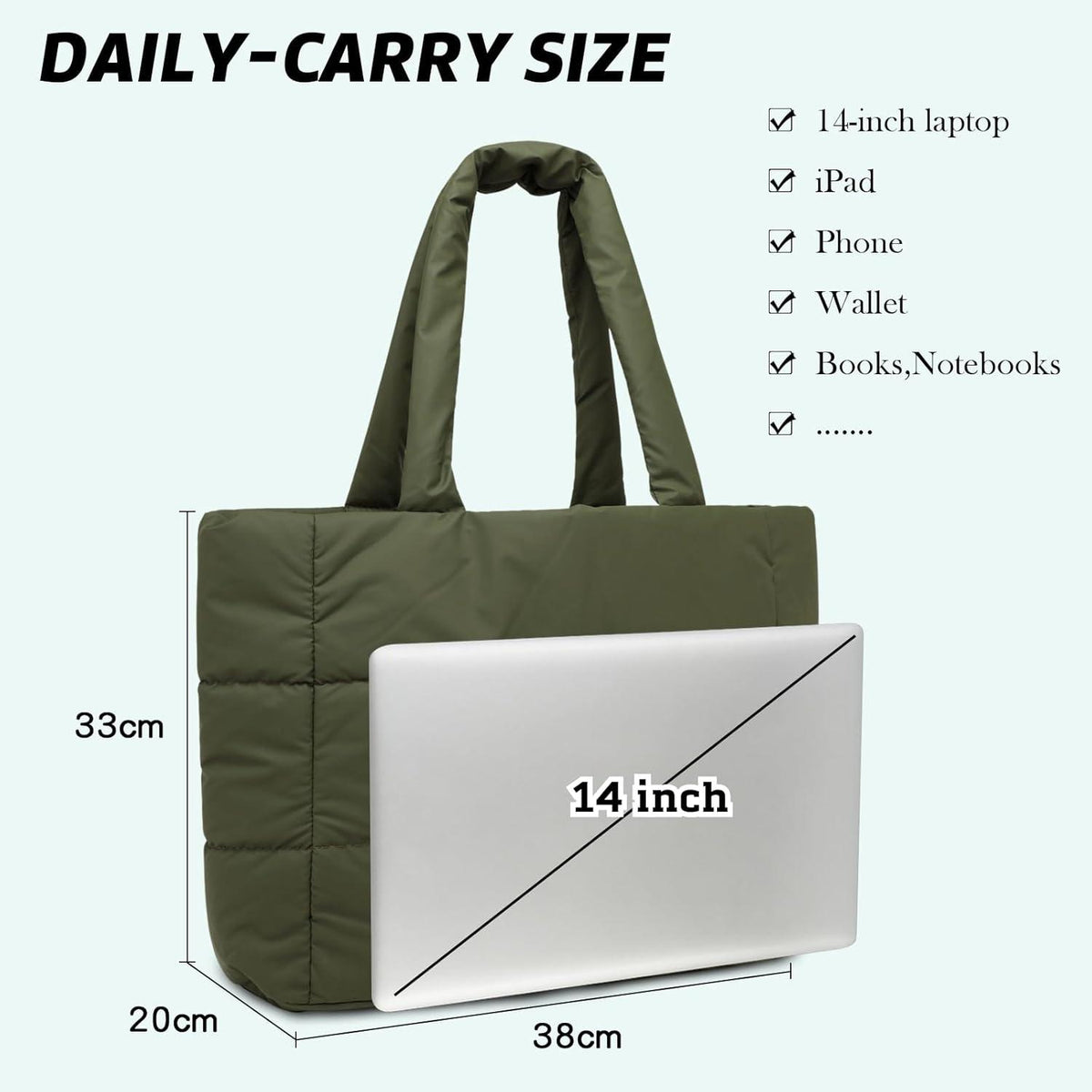 Elegante Puffer Bag Damen Handtasche Tote Schultertasche Umhängetasche