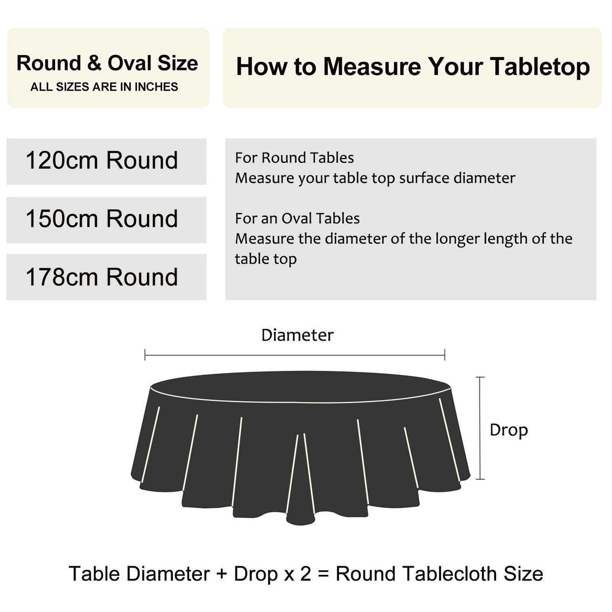 Runde Tischdecke 150 cm – Salbeigrün, Knitterfrei & Waschbar