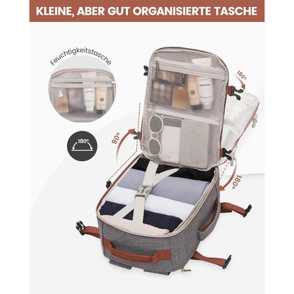 Handgepäck Rucksack 40x20x25 für Ryanair Flugzeug Damen