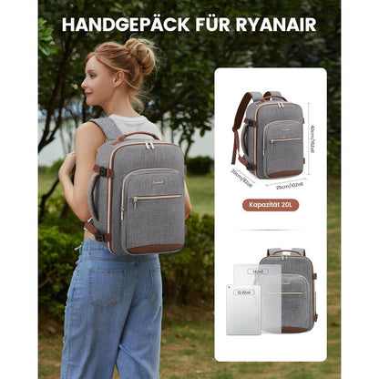 Handgepäck Rucksack 40x20x25 für Ryanair Flugzeug Damen