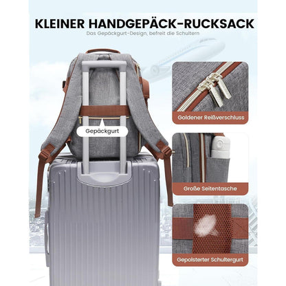 Handgepäck Rucksack 40x20x25 für Ryanair Flugzeug Damen