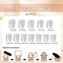 GlamRays Almond False Nails 24 Stück Mandel Press on Nails