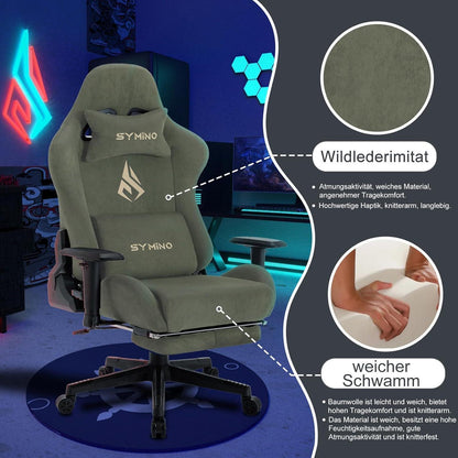 Symino Gaming Stuhl mit Massagefunktion und Fußstütze