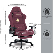 Gaming Stuhl, Atmungsaktiver Bürostuhl mit Massagefunktion