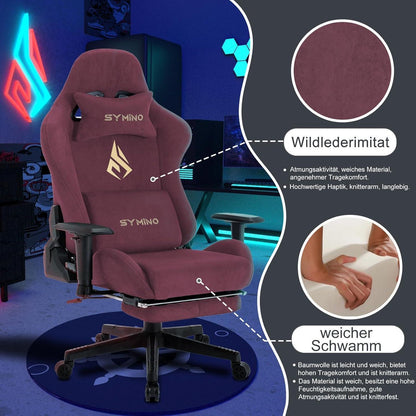 Gaming Stuhl, Atmungsaktiver Bürostuhl mit Massagefunktion