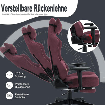 Gaming Stuhl, Atmungsaktiver Bürostuhl mit Massagefunktion