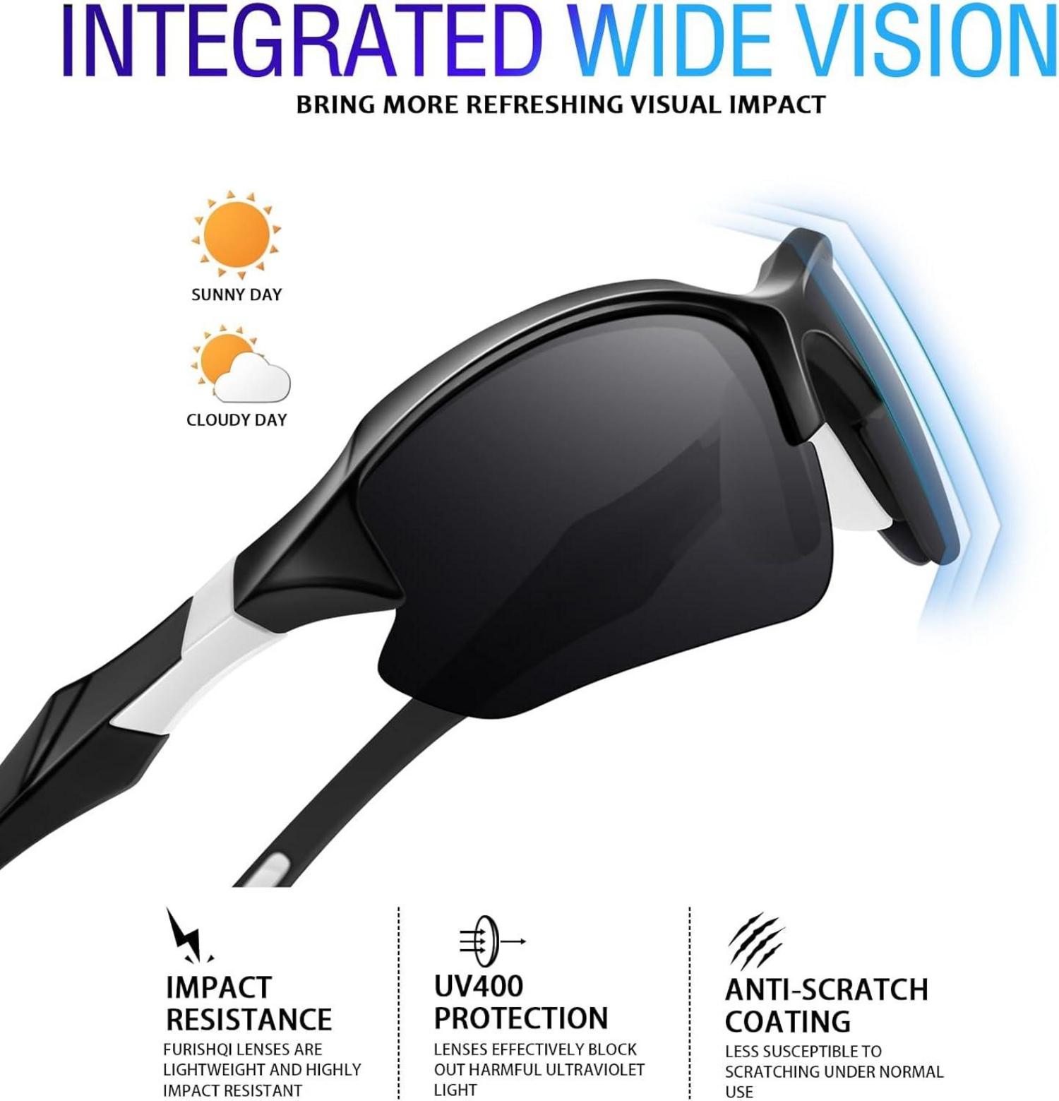 Sportbrille Perfectmiaoxuan Polarisiert UV400 Sonnenbrille für Radfahren Angeln