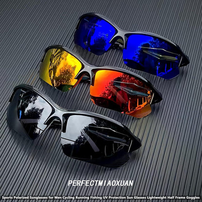 Sportbrille Perfectmiaoxuan Polarisiert UV400 Sonnenbrille für Radfahren Angeln