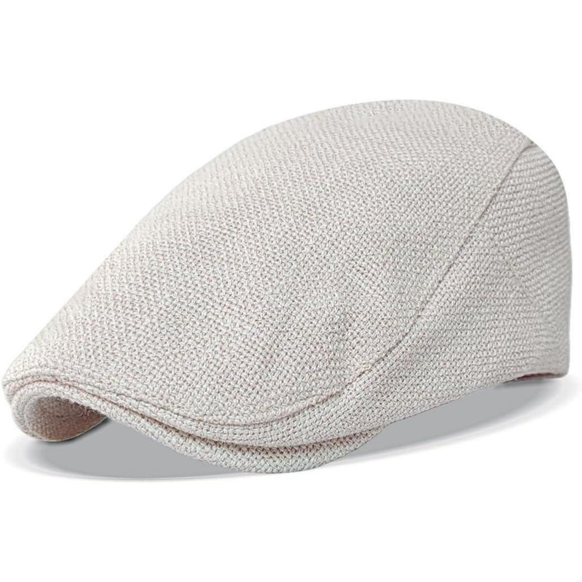 Leinen Schiebermütze Herren mit Futter – Sommer Flatcap Beige