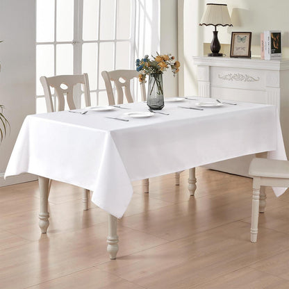 Weiße Tischdecke wasserdicht 140x240 cm – 4er Set