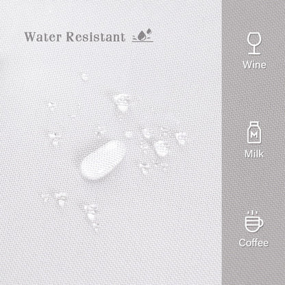 Weiße Tischdecke wasserdicht 140x240 cm – 4er Set