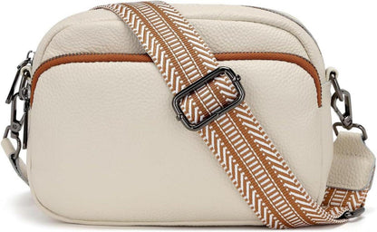 Umhängetasche Damen Echtes Leder Crossbody Bag Goldene Hardware