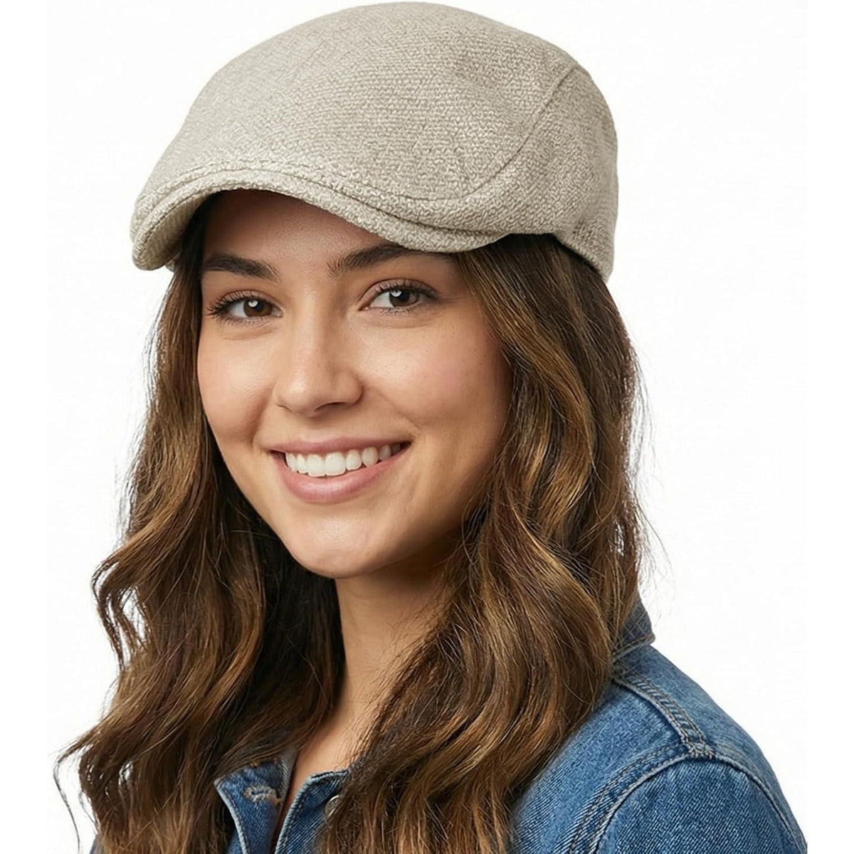 Leinen Schiebermütze Herren mit Futter – Sommer Flatcap Khaki