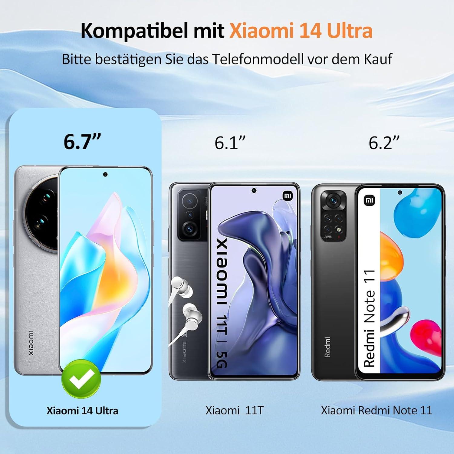 2er Pack Panzerglas für Xiaomi 14 Ultra - 9H