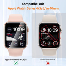 2er Pack Panzerglas Schutzfolie für Apple Watch