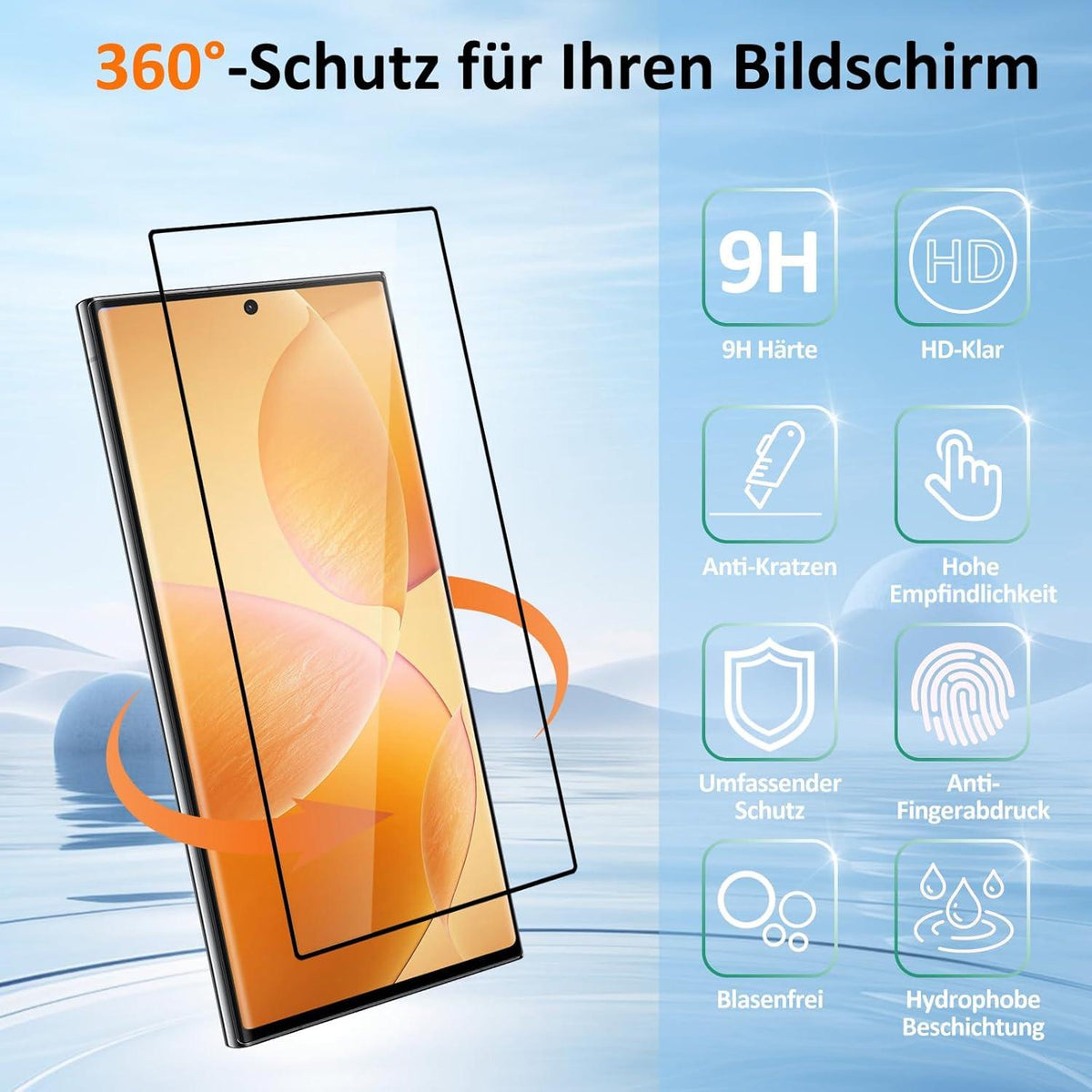 Panzerglas Samsung Galaxy S24 Ultra 5G Schutzfolie 9H Displayschutz