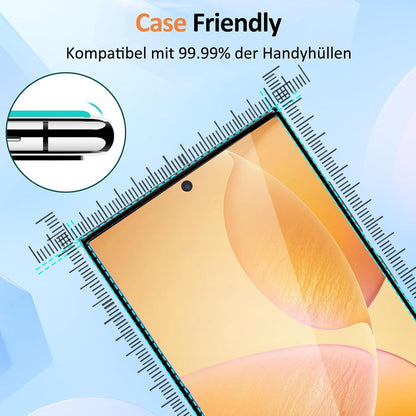 2er Pack Panzerglas Samsung Galaxy S24 Ultra 5G Schutzfolie 9H Härte Blasenfrei Transparent Full Cover Displayfolie