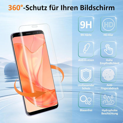 Panzerfolie für Samsung Galaxy S9, 2er Pack Schutzglas 9H Displayfolie