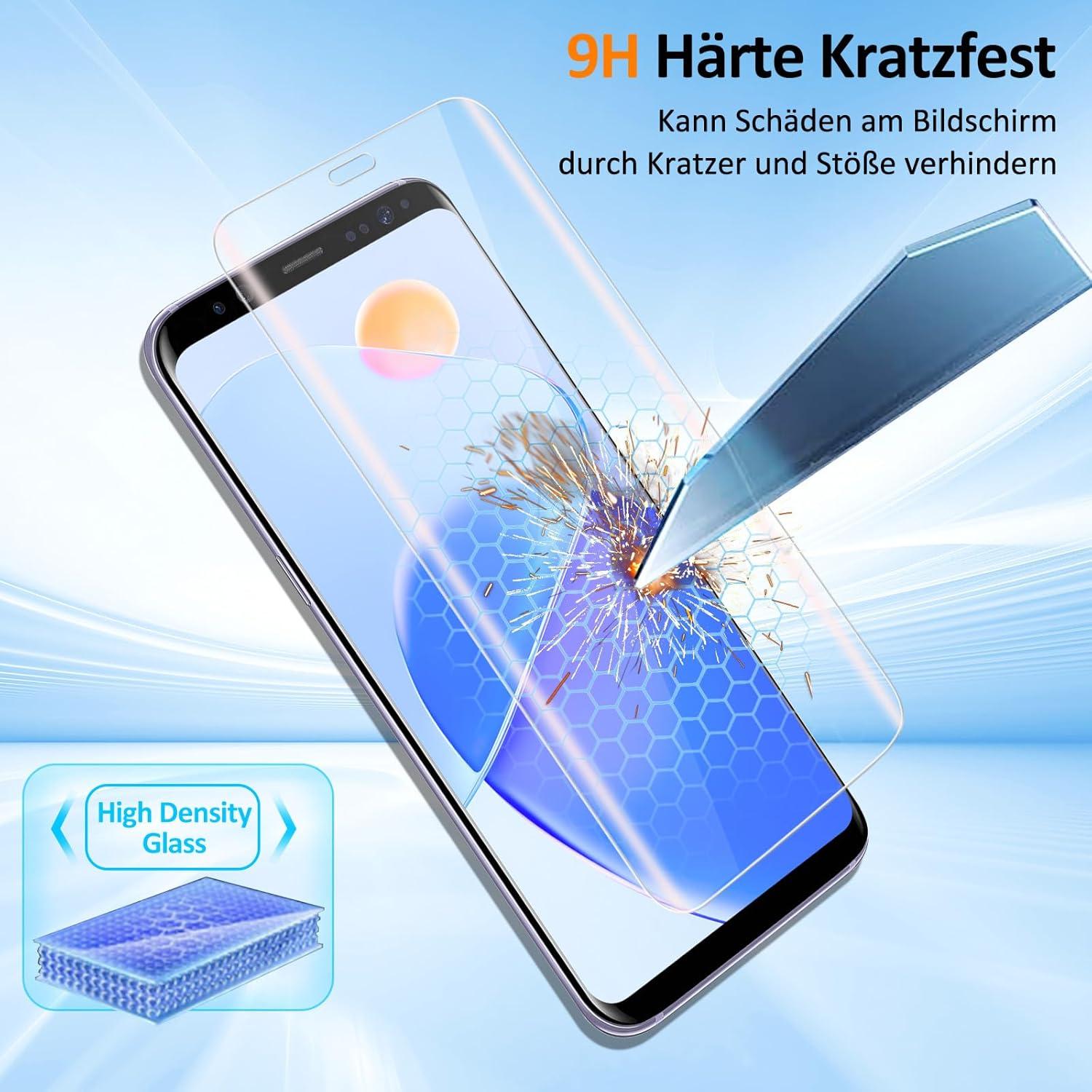 Panzer Schutzfolie für Samsung S9 Plus, 2er Set gehärtetes Glas, Displayschutz Galaxy