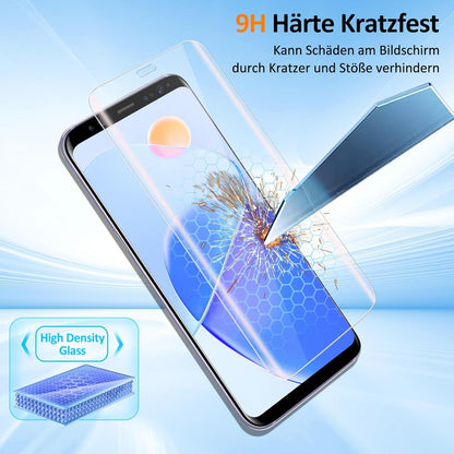 Panzer Schutzfolie für Samsung S9 Plus, 2er Set gehärtetes Glas, Displayschutz Galaxy