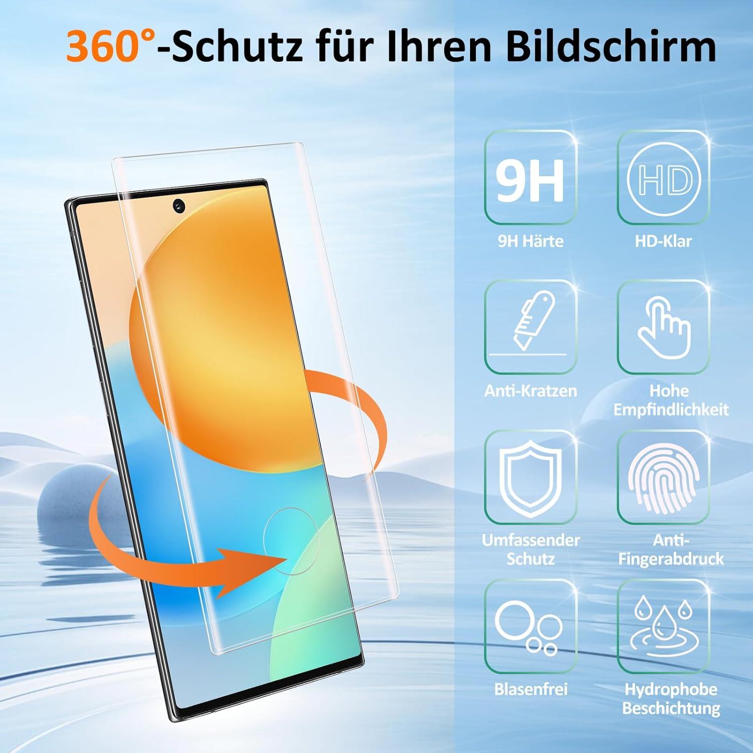 Schutzfolie Panzerglas Samsung Galaxy Note 10 Displayschutzfolie 2