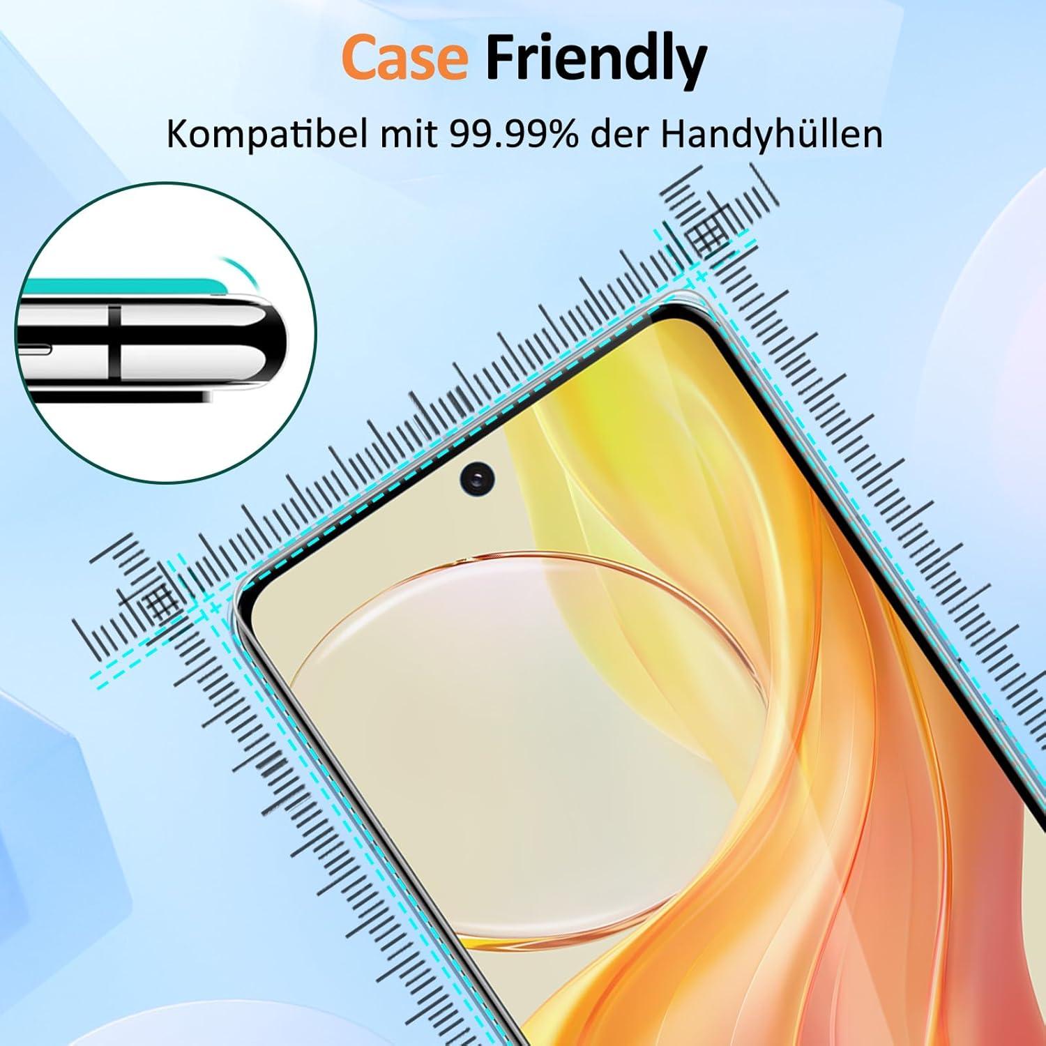 Google Pixel 8 Panzerglasfolie 2 Stück, Kratzfest Anti-Fingerprint Schutzfolie