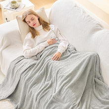 Musselin Baumwolle & Fleece Decke 200x230 cm Grau