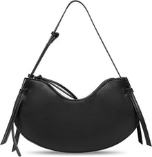 Große Schwarze Kunstleder Shopper Tasche mit Verstellbarem