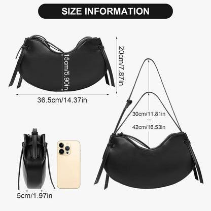 Große Kunstleder Handtasche Shopper Tote Tasche Schwarz mit