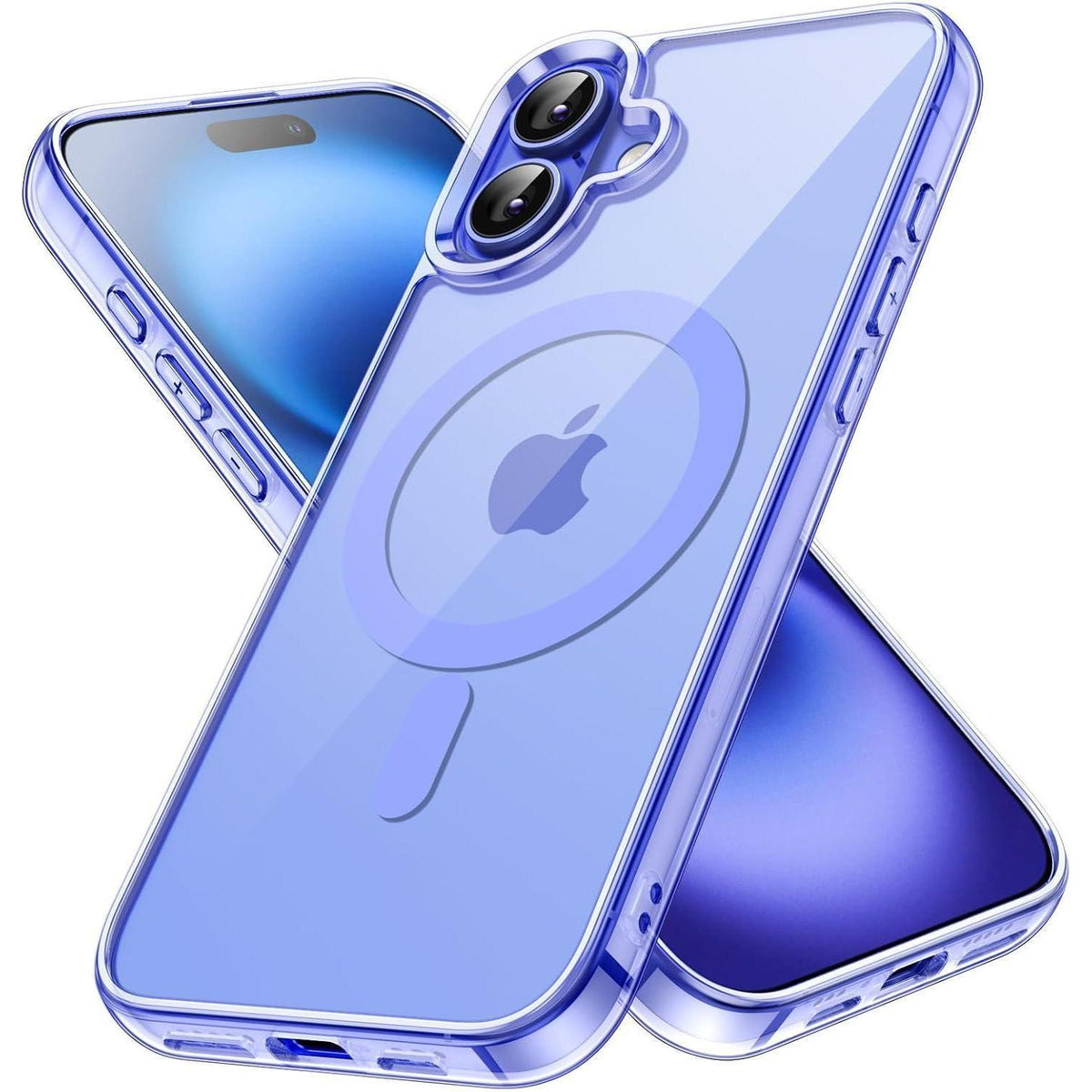 iPhone 16 Hülle MagSafe transparent stoßfest Ultramarin