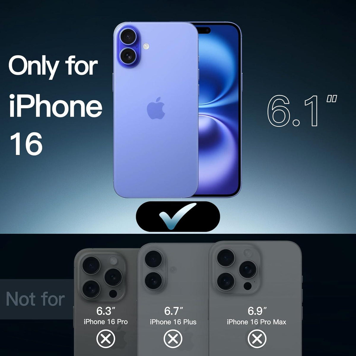 iPhone 16 Hülle MagSafe transparent stoßfest Ultramarin