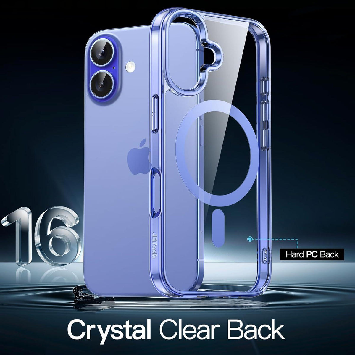iPhone 16 Hülle MagSafe transparent stoßfest Ultramarin