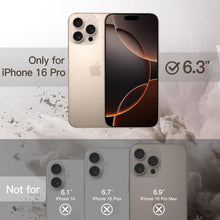 iPhone 16 Pro Hülle, transparent, stoßfest, Titan Wüstensand