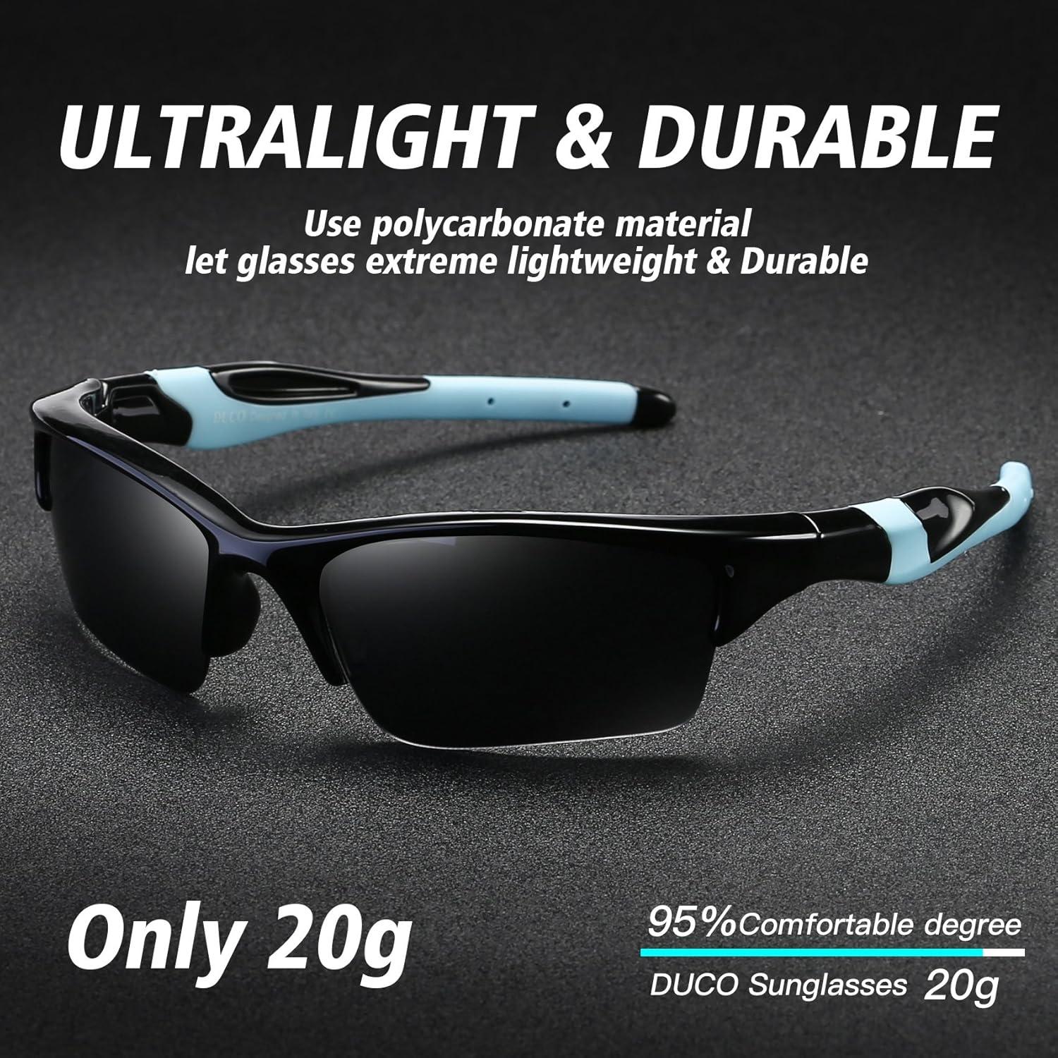 DUCO Kinder Sonnenbrille polarisierte Sport Baseball UV Schutz Jungen Mädchen