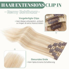 Echthaar Clip ins Extensions #18/613 Blond 35cm - 8 Stück