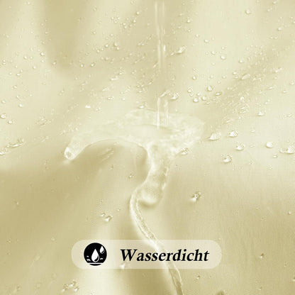 Duschvorhang 180x180 cm Beige Wasserdicht Anti-Schimmel Textil Stoff