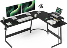 Eckschreibtisch Gaming Tisch L Form 170 x 120 cm Monitorständer